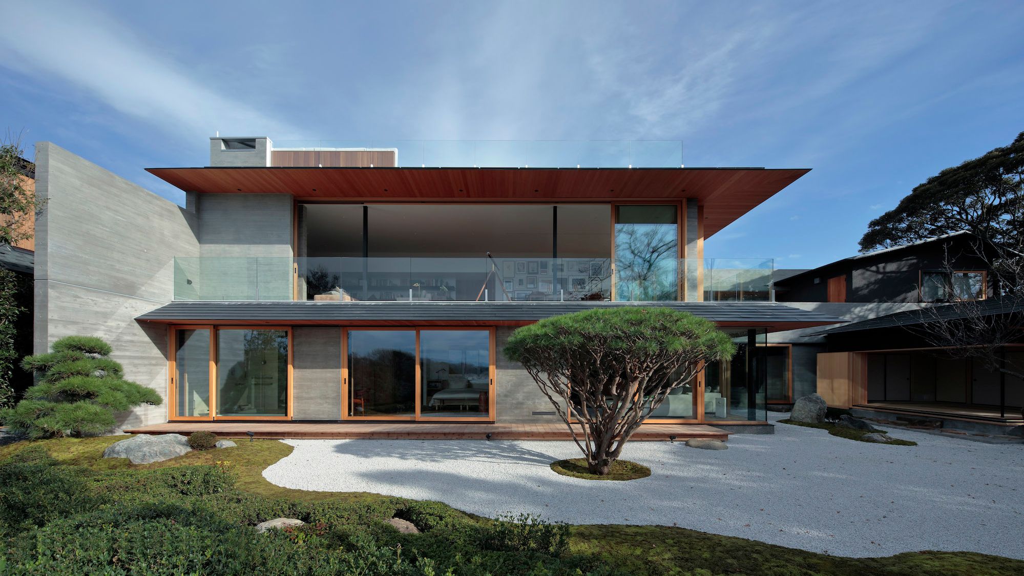 Modern Japanese home with garden